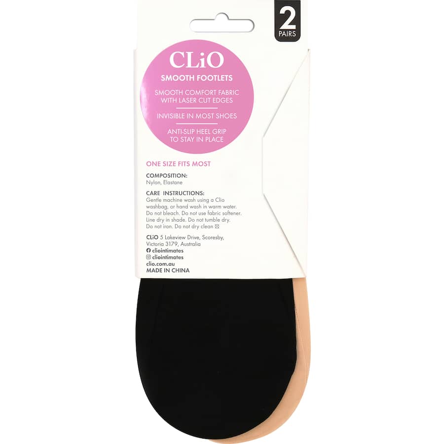Clio Smooth Footlet in One Size features seamless edges and anti-slip grip for all-day comfort and discreet coverage in any shoe.