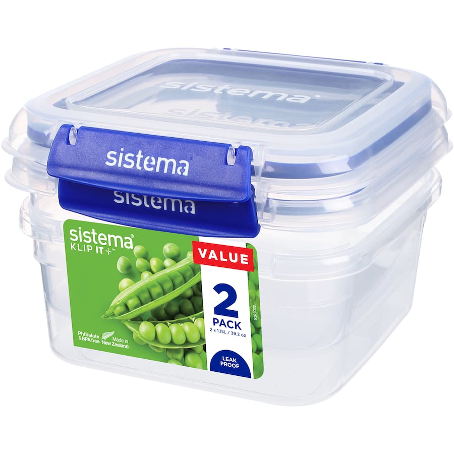 Sistema Klip It Plus Container Lunch 1.15l 2pack