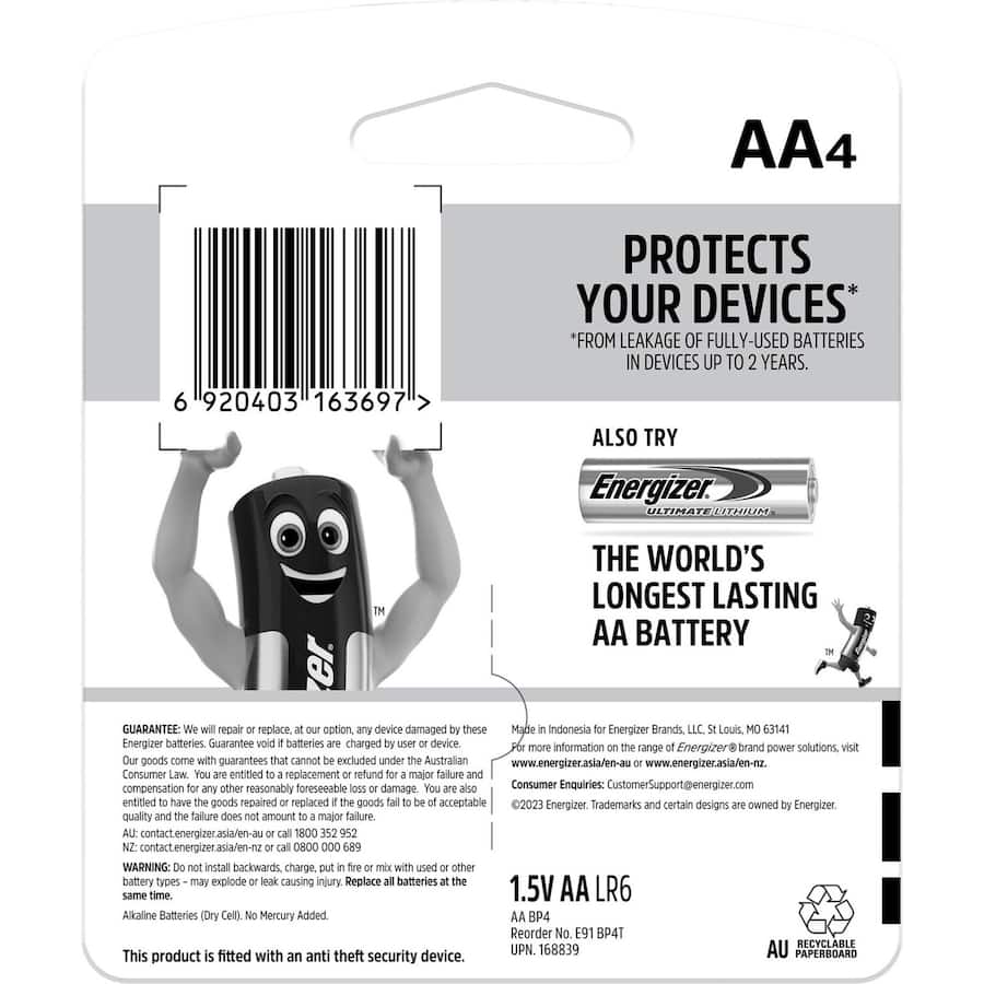 Energizer Max Aa Battery 4pack