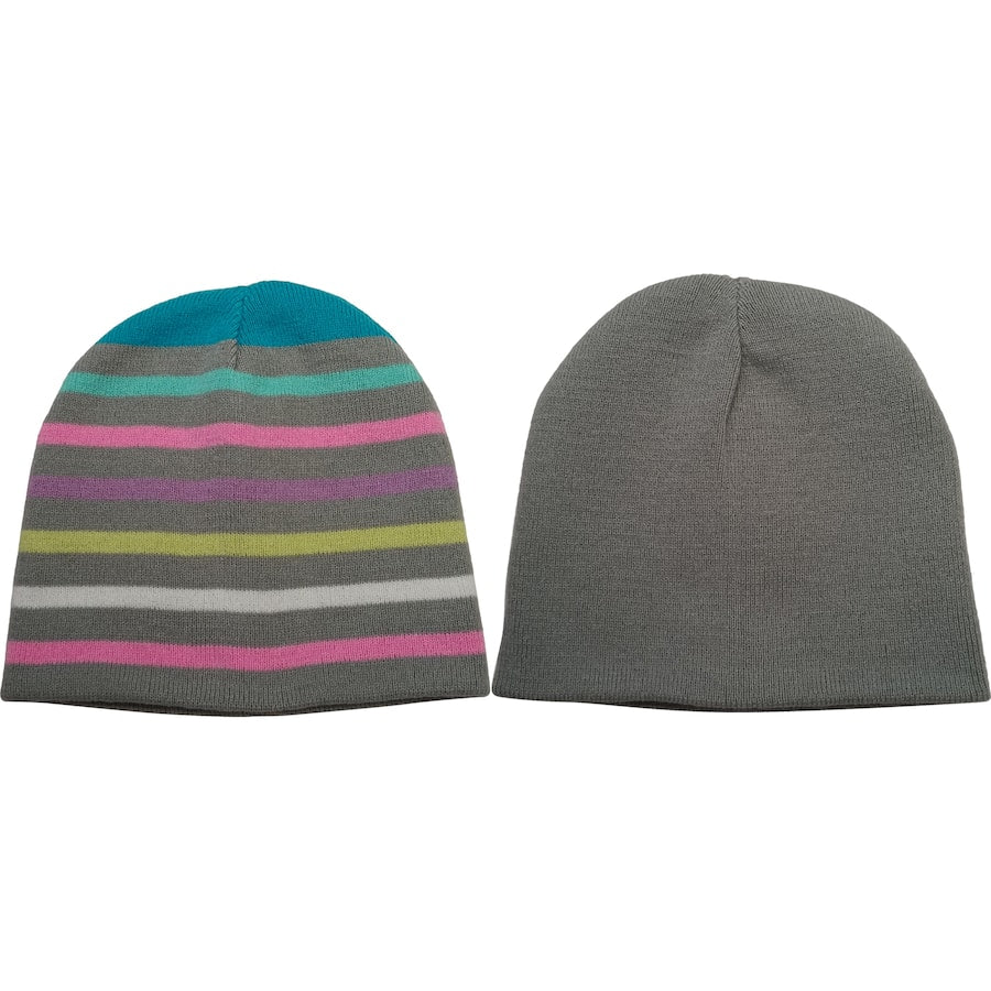 Toasty Kids Reversible Beanie Knitted 8-12 Years Assorted Each