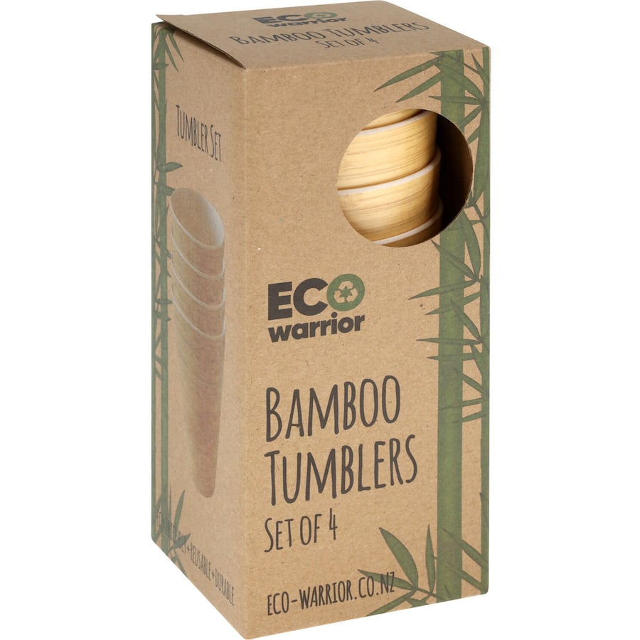 Eco Warrior Bamboo Tumblers 4pack