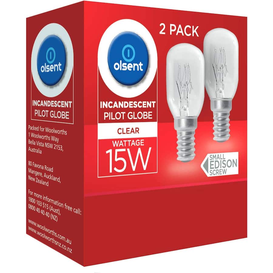 Olsent Pilot Light Bulb T28 Screw 15W Clear, bright and energy-efficient, perfect for home and office lighting needs.