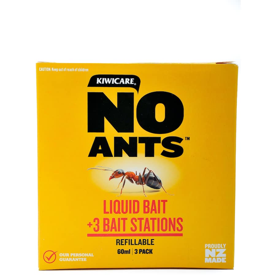 Kiwicare No Ants Liquid Bait Stations 60ml 3pack