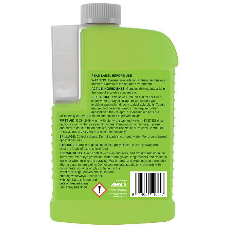 Mcgregors Weed Out Weed Killer Natural Concentrate 500mL