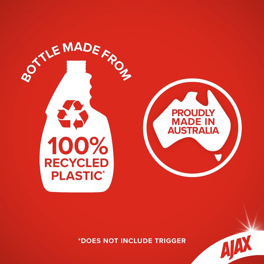 Ajax Spray N Wipe Glass Cleaner in a trigger spray bottle, offering anti-streak, anti-fog, and scratch-free cleaning for all glass surfaces.