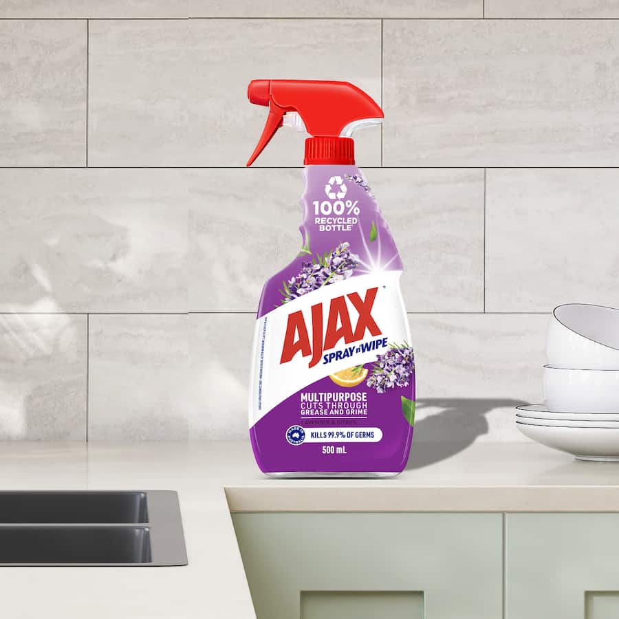 Ajax Spray N Wipe Multipurpose Cleaning Spray Antibacterial Lavender Citrus