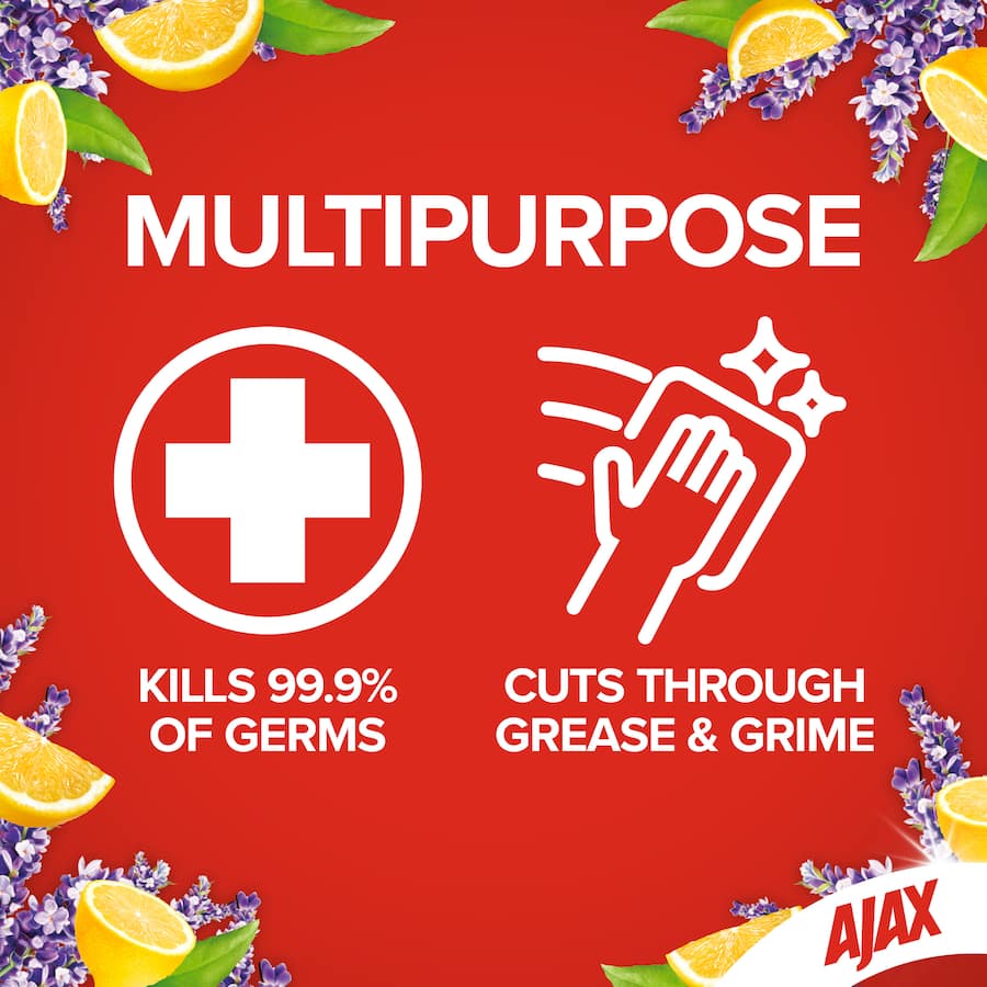 Ajax Spray N Wipe Multipurpose Cleaning Spray Antibacterial Lavender Citrus