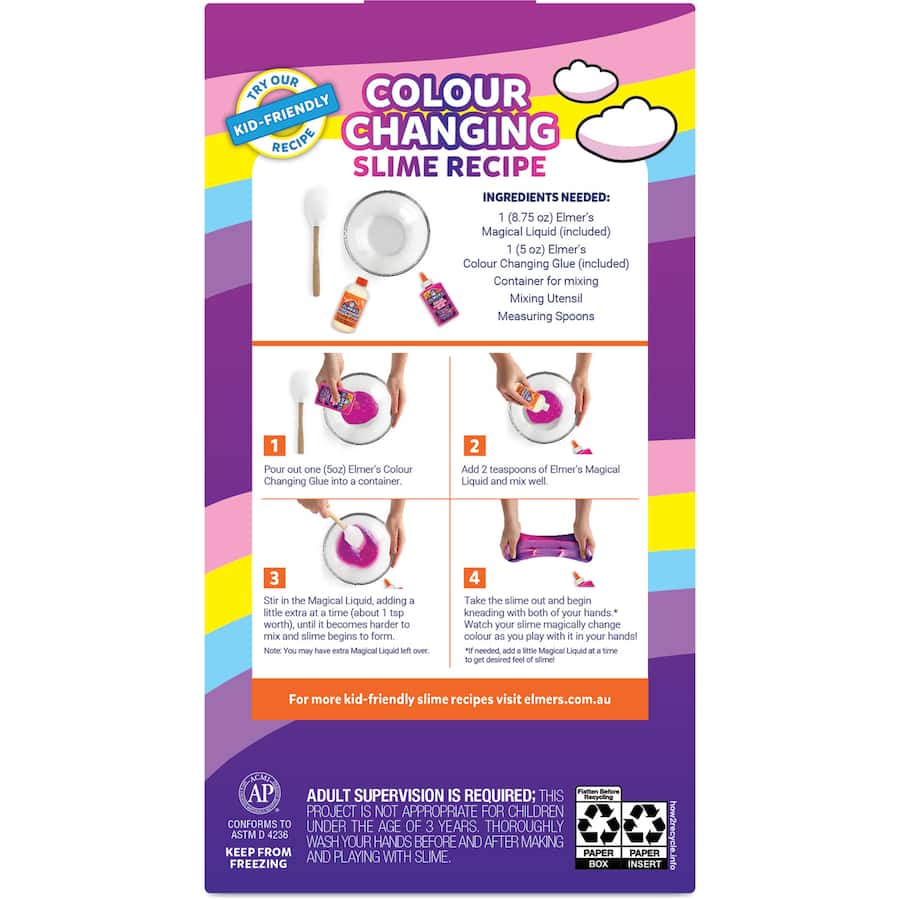 Elmers Slime Kit Unicorn Magic: a colorful DIY kit for creating sparkly, fluffy slime for endless creative fun.