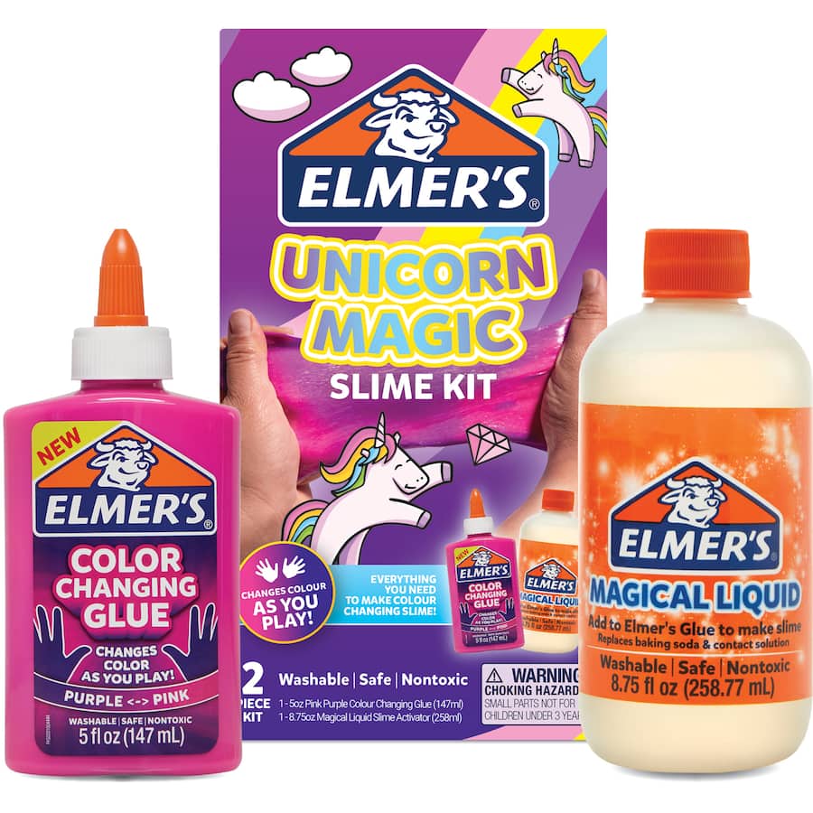 Elmers Slime Kit Unicorn Magic: Create fluffy, glittery unicorn-themed slime for endless fun and creative play.