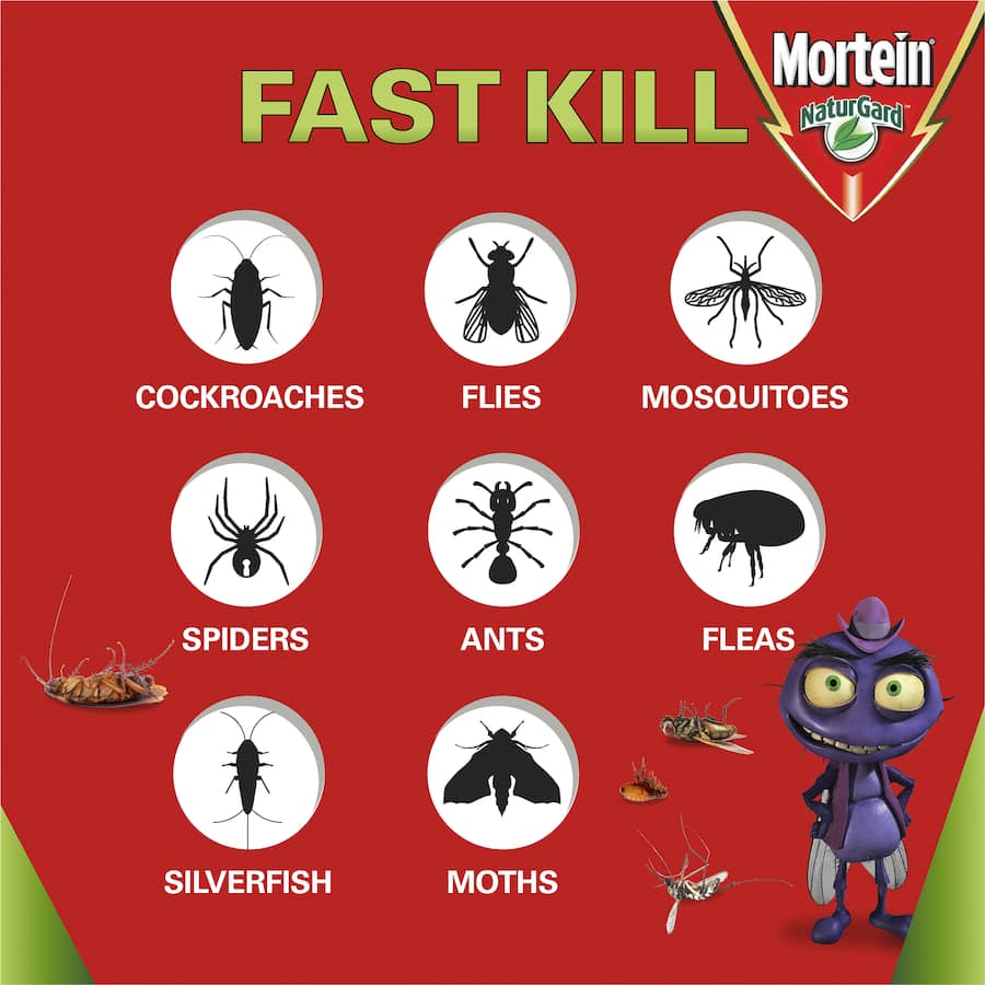 Mortein Naturgard Multi Insect Killer Spray, eco-friendly pest control for a wide range of insects in homes and gardens.