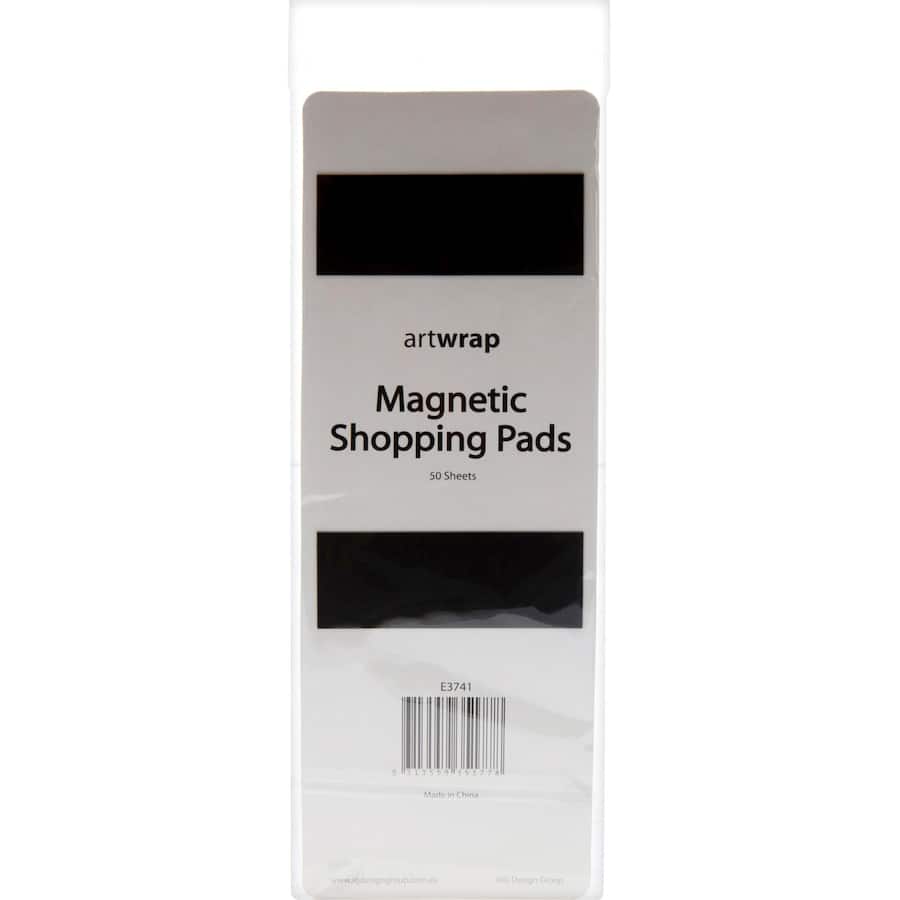 Magnetic notepad with art designs, 60 tear-off sheets for effortless grocery lists and meal prep on your fridge.