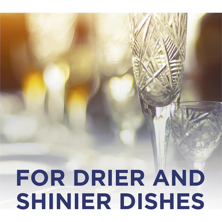 Finish Dishwasher Rinse Aid Regular bottle for achieving drier, shinier dishes, fighting spots and film, with up to 165 washes.