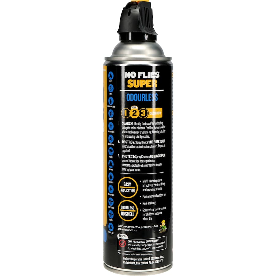 Odorless insect control spray with a wide nozzle for effective indoor and outdoor pest elimination. Safe for kids and pets.