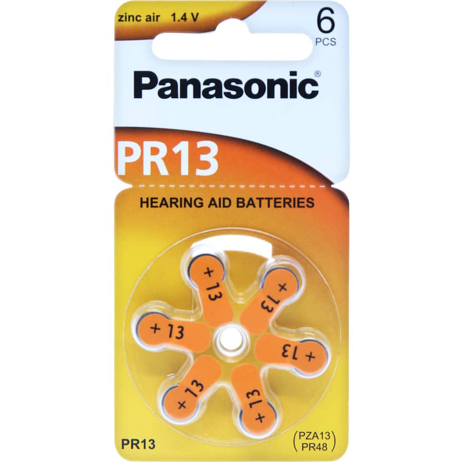 Panasonic Hearing Aid Battery Pr48 Size 13 1pack