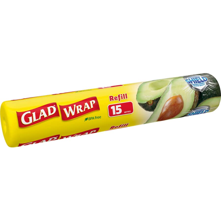 Glad Plastic Wrap Cling: Clear wrap for food storage, seals tight, BPA-free, ideal for freshness and microwave use.