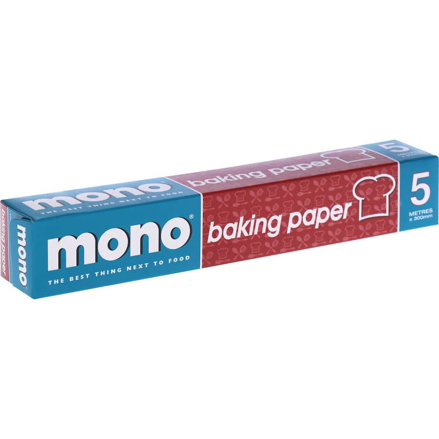 Double-sided non-stick Mono Baking Paper Micro for hassle-free baking, moisture-resistant and heat-resistant up to 230°C.