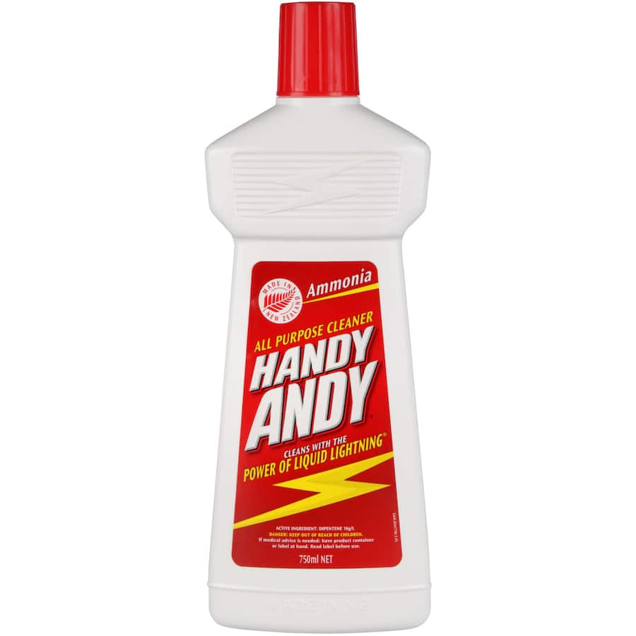 Handy Andy Liquid Cleaner Regular, a powerful biodegradable formula for tackling tough dirt and stains on various surfaces.