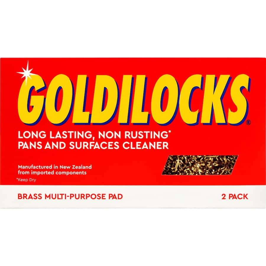 Goldilocks Non-Rusting Scourer Twin Pack for versatile cleaning, ideal for cookware and creative uses around the home.