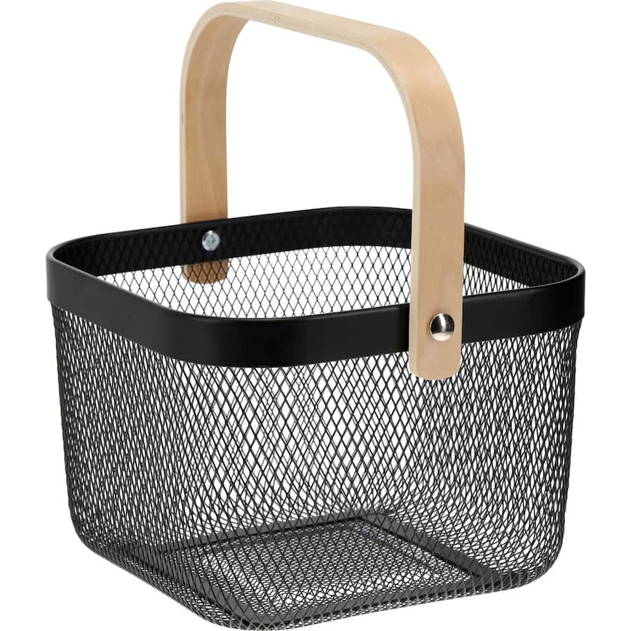 Kates Kitchen Mesh Baskets Black