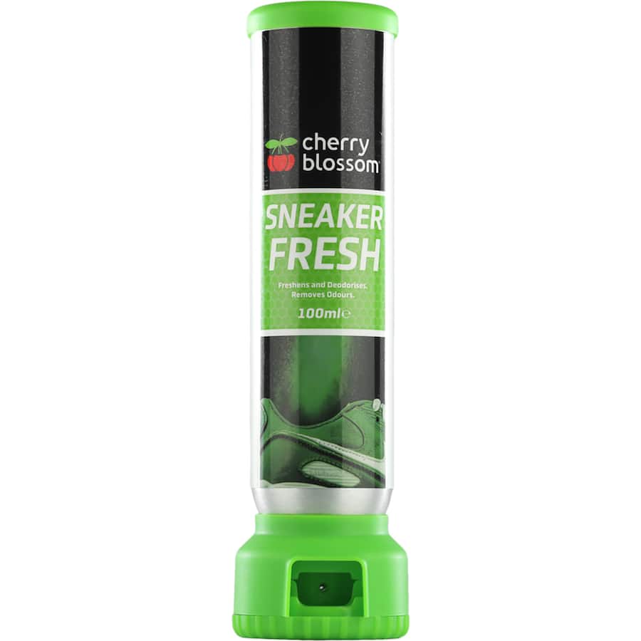 Cherry Blossom Sneaker Fresh spray deodorizes athletic shoes while leaving a refreshing cherry blossom scent.