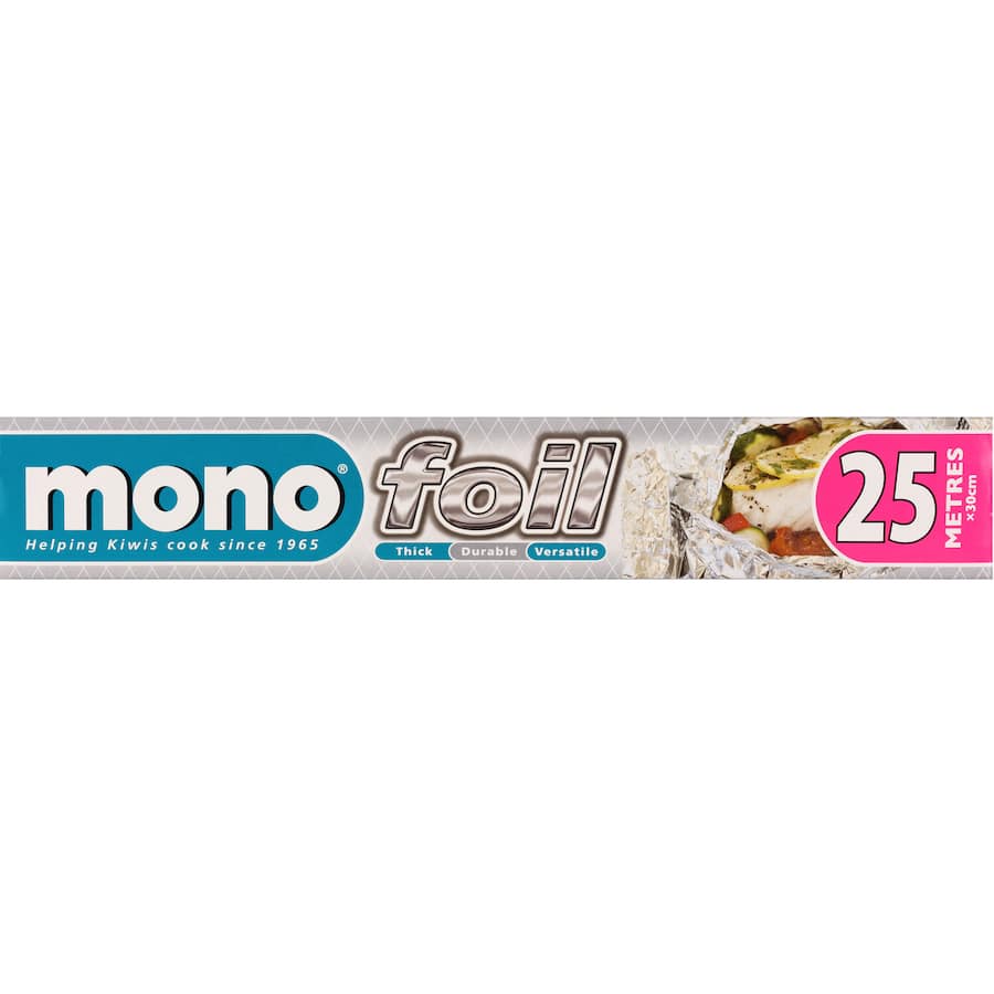 Premium Mono Foil for versatile cooking, baking, and BBQing; moisture-proof and heat-resistant up to 340°C for hassle-free meals.