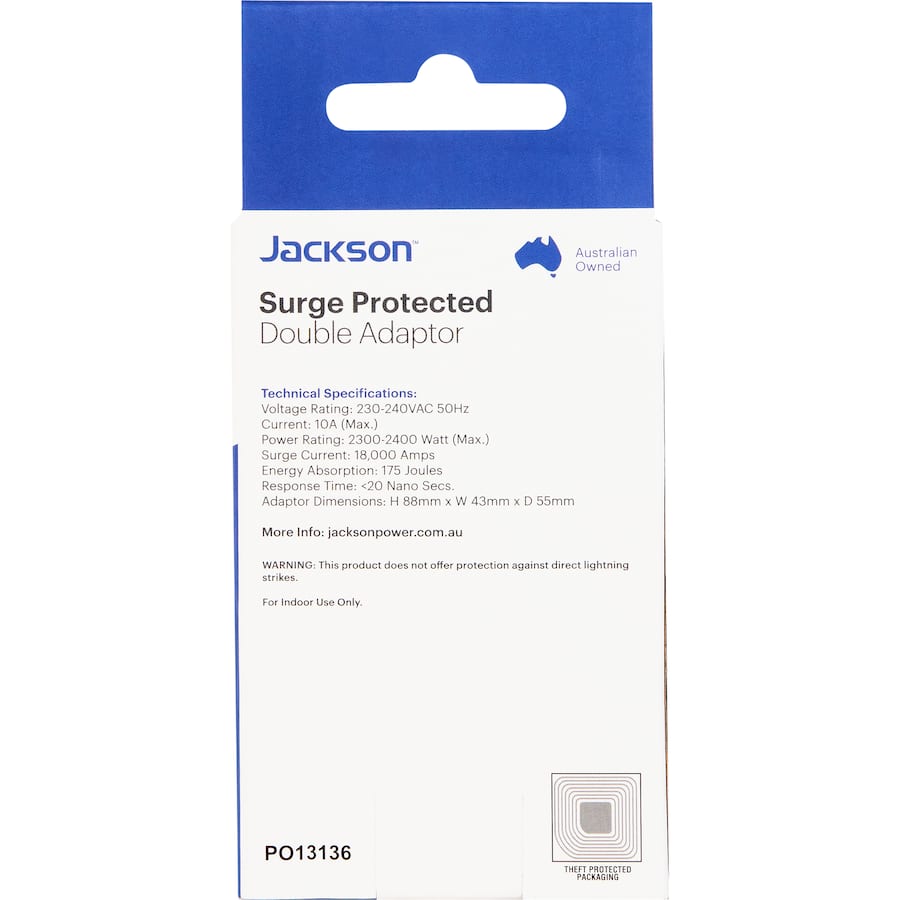 Vertical surge protector with multiple outlets for safe power management of electronics in home or office settings.