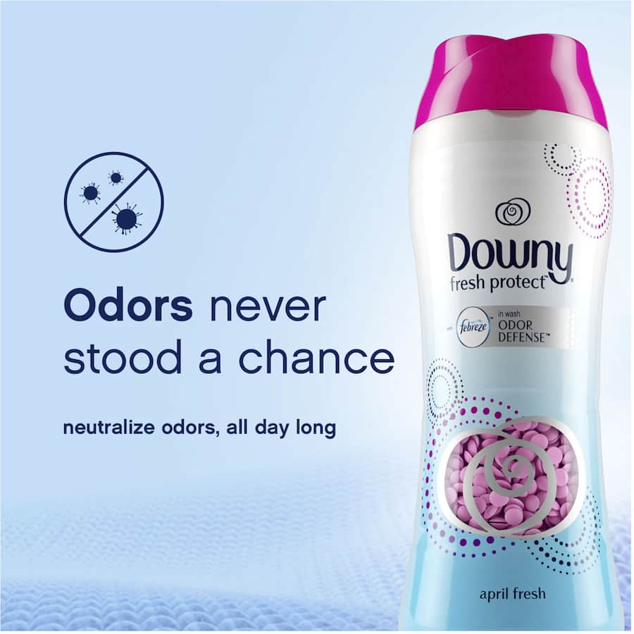 Downy April Fresh fragrance booster with scent beads for long-lasting, refreshing laundry aroma.