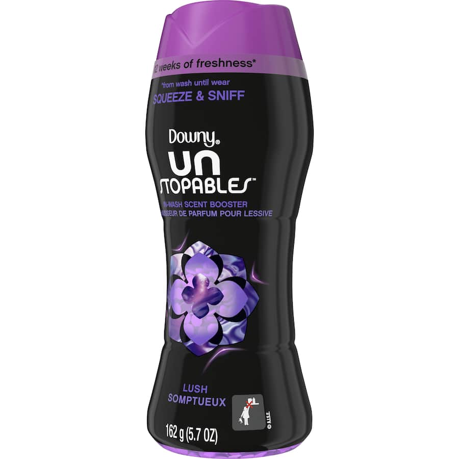 Downy Unstoppable Laundry Fragrance Booster with lush floral scent beads for long-lasting freshness in every wash.