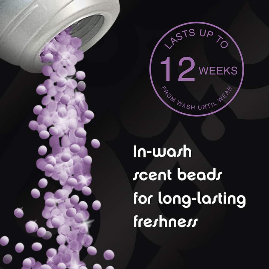 Downy Unstoppable Laundry Fragrance Booster in Wash with lush floral scent beads for long-lasting freshness in laundry.