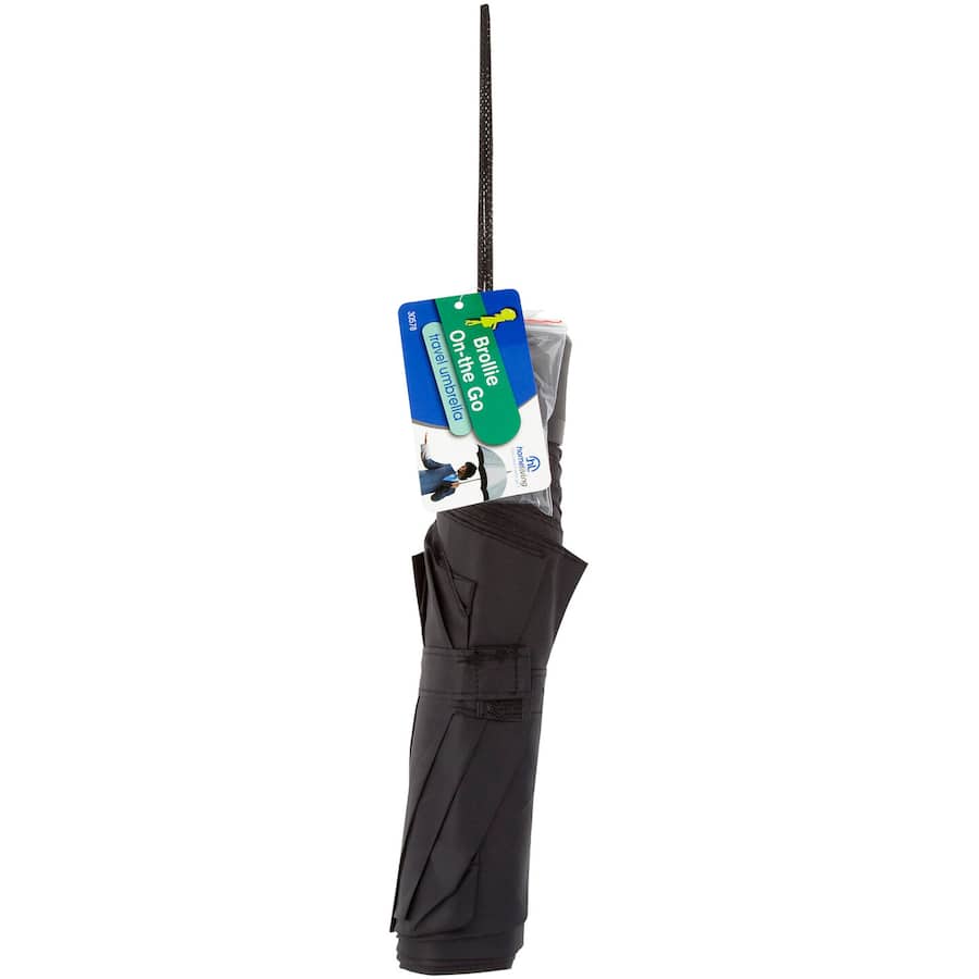 Lightweight and foldable Homeliving Compact Travel Umbrella in blue, black, or red; waterproof for reliable rain protection.