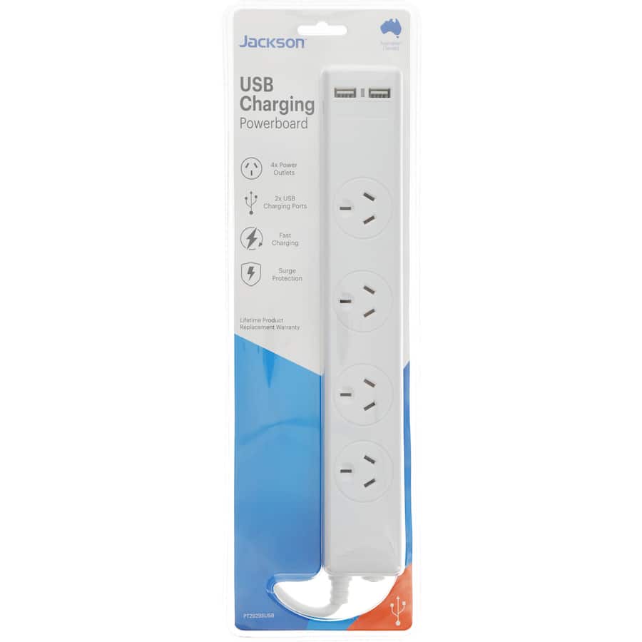 Jackson Powerboard 4 Outlet & 2 Usb 1ea