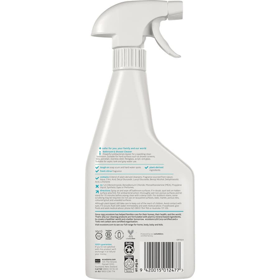 Ecostore Shower Cleaner Bathroom & Shower Trigger 500mL