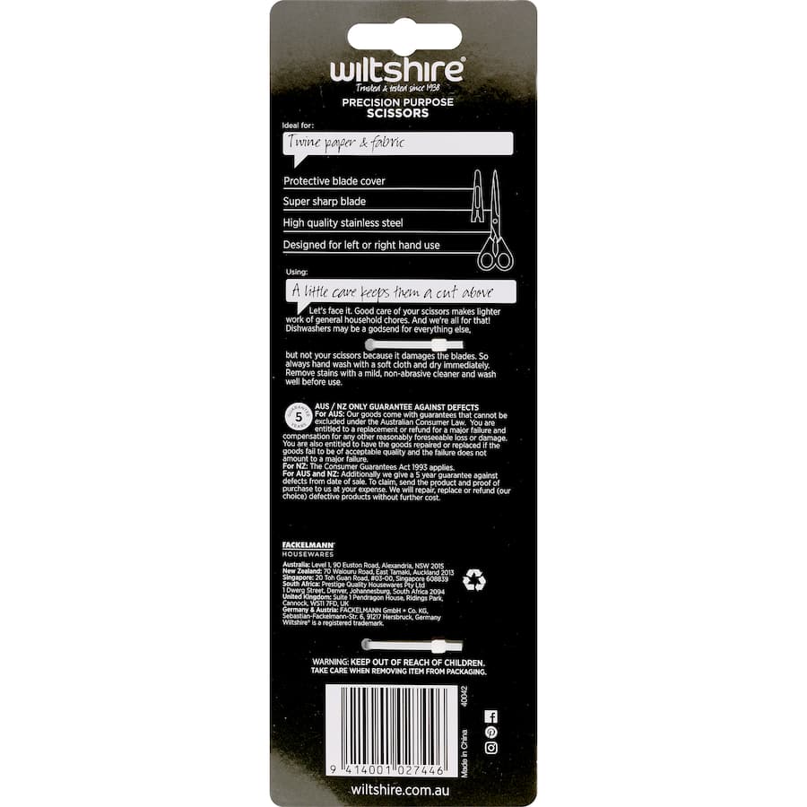 Wiltshire Scissors Precision Purpose