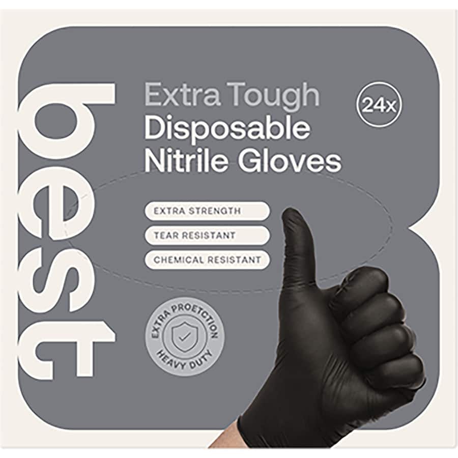 Durable nitrile gloves designed for tough tasks, offering puncture resistance and superior grip for comfort and safety.