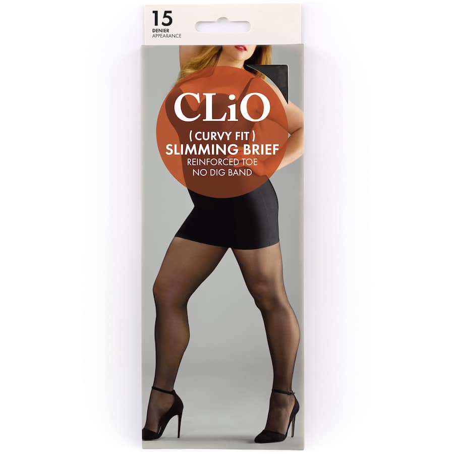 Clio Curvy Control Top Pantyhose Tall 15 Denier 1pr