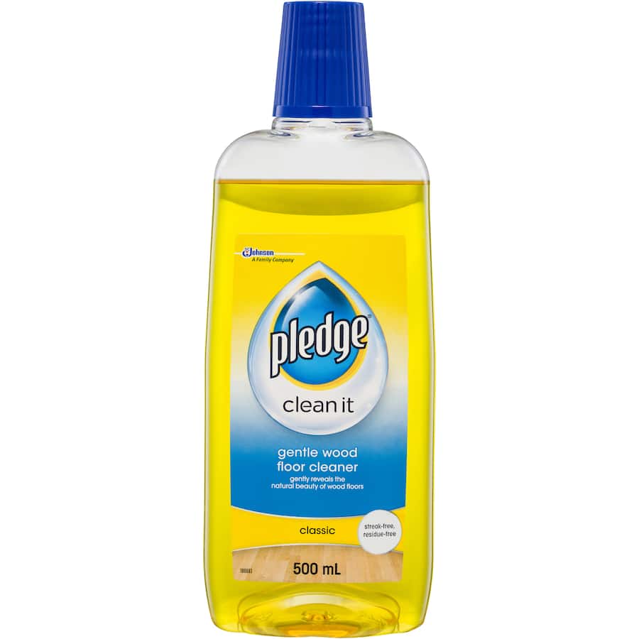 Pledge Floor Polish Wood Magic: Gentle cleaner enhancing shine on sealed wood and laminate floors, leaves no residue.