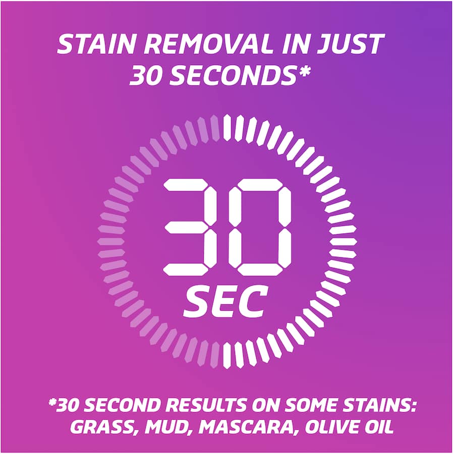 Vanish Preen Gold Stain Remover Power Gel, featuring a rubbing head for swift 30-second stain removal.
