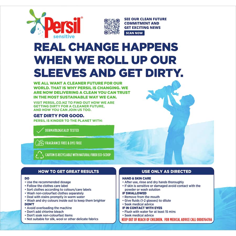 Persil Front & Top Loader Laundry Powder Sensitive 1kg