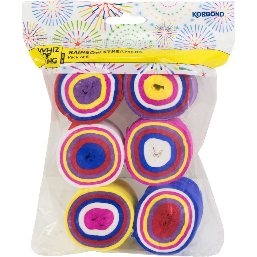 Vibrant Rainbow Streamers for festive celebrations, perfect for parties, weddings, and colorful DIY decor.