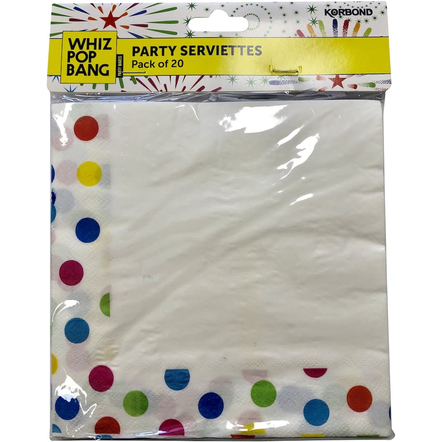 Whiz Pop Bang Serviettes 20pack