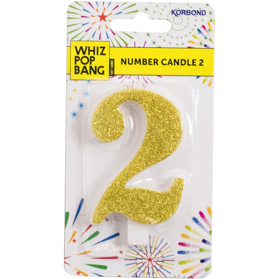 Whiz Pop Bang Candles Number 2 1ea