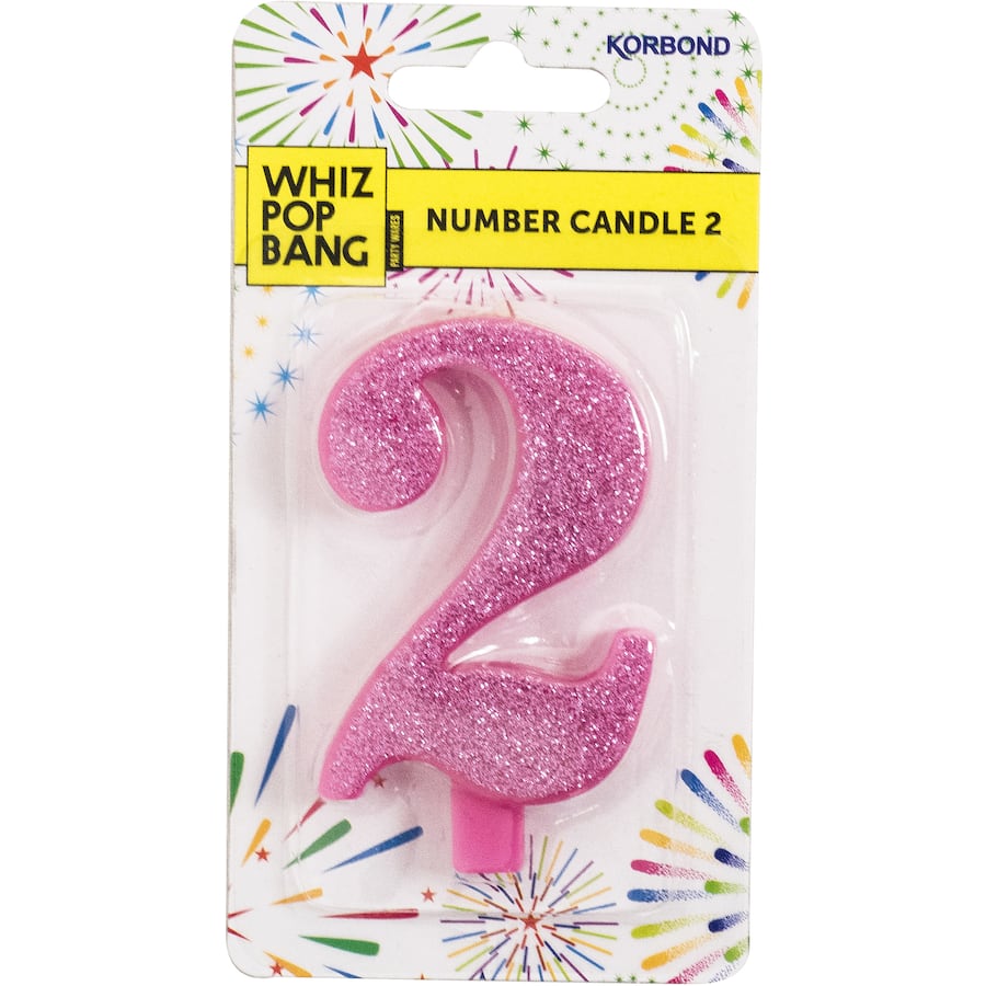 Whiz Pop Bang Candles Number 2 1ea