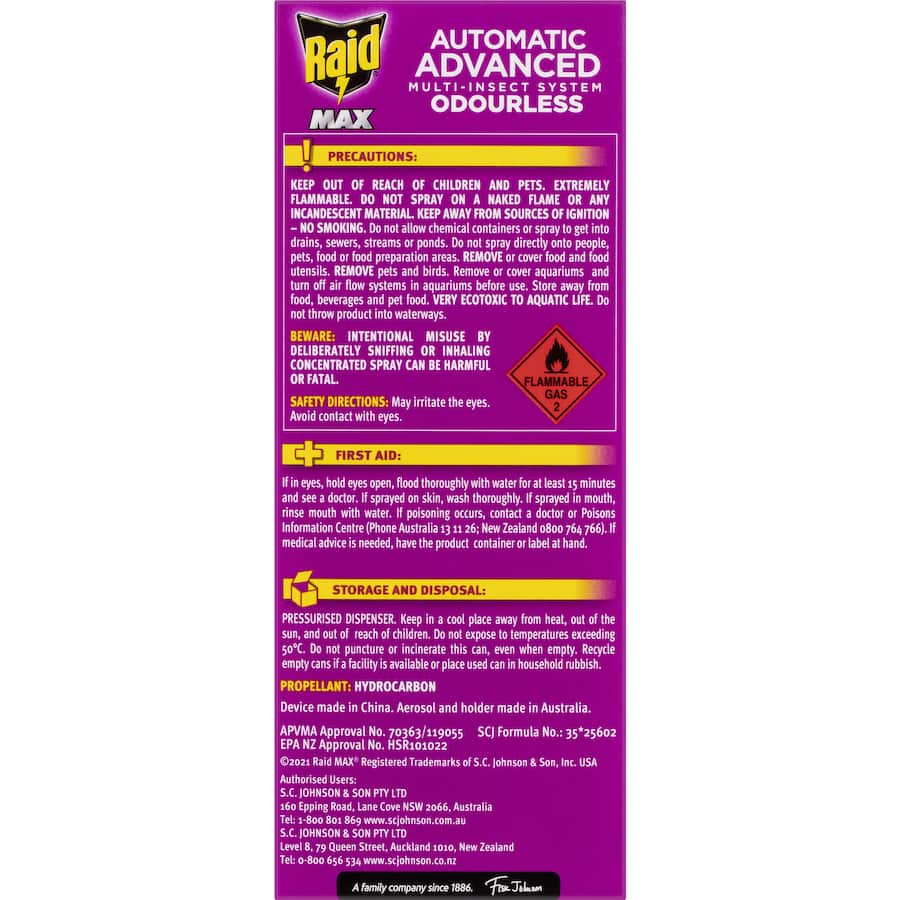 Raid Max Automatic Spray System Advanced Primary 185g