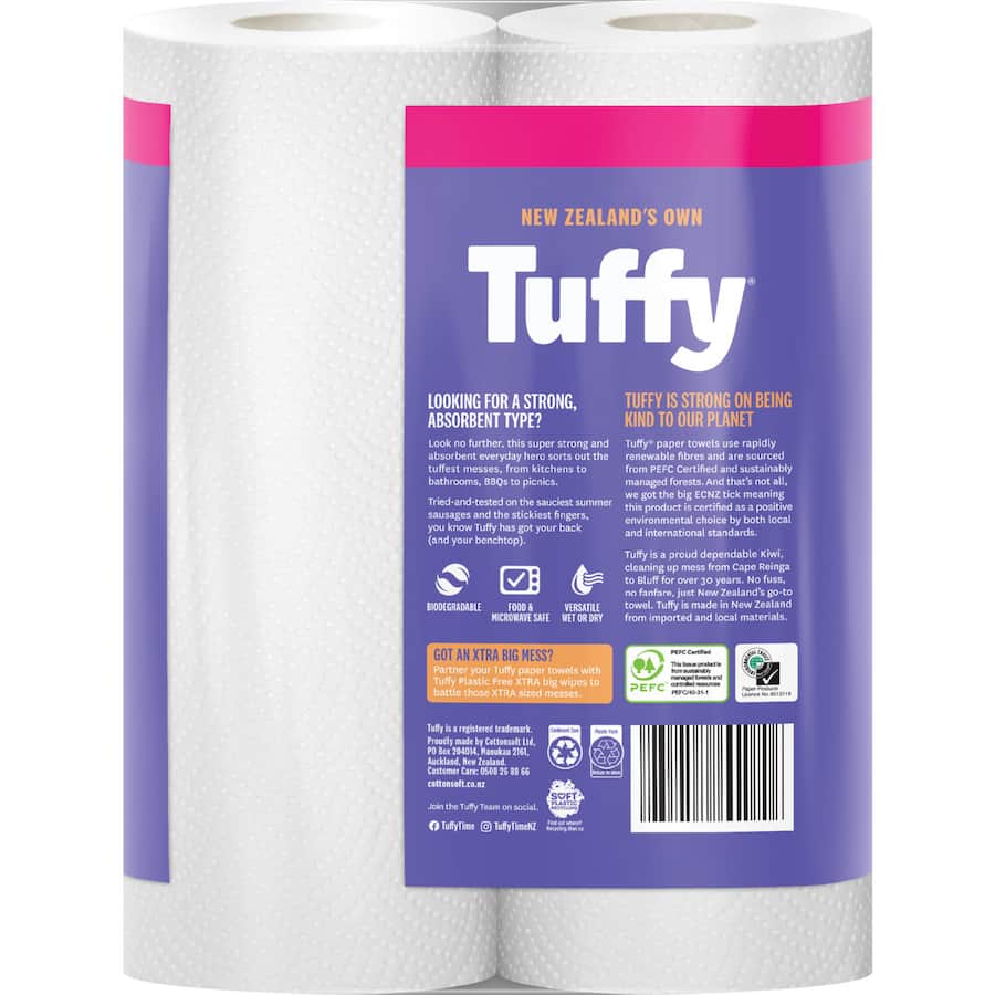 Tuffy Paper Towels White 2ply 2pack