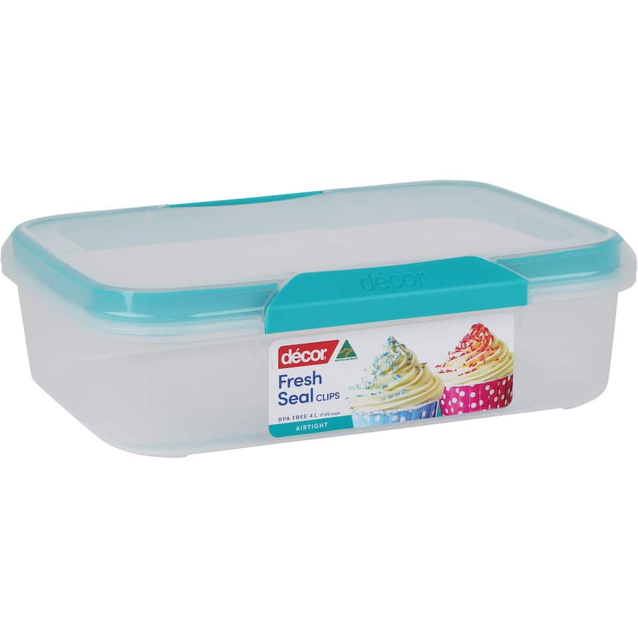 Decor Fresh Seal Container Clips Oblong 4L