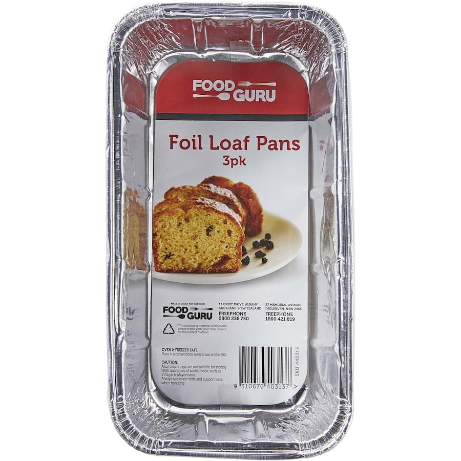 Durable aluminum foil loaf pans, 21 x 6 x 11 cm, ideal for easy baking, serving, and storing delicious loaves and breads.