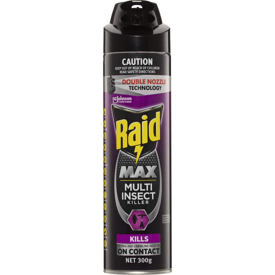 Raid Max Multi Insect Killer With Double Nozzle Technology Spray can 300g