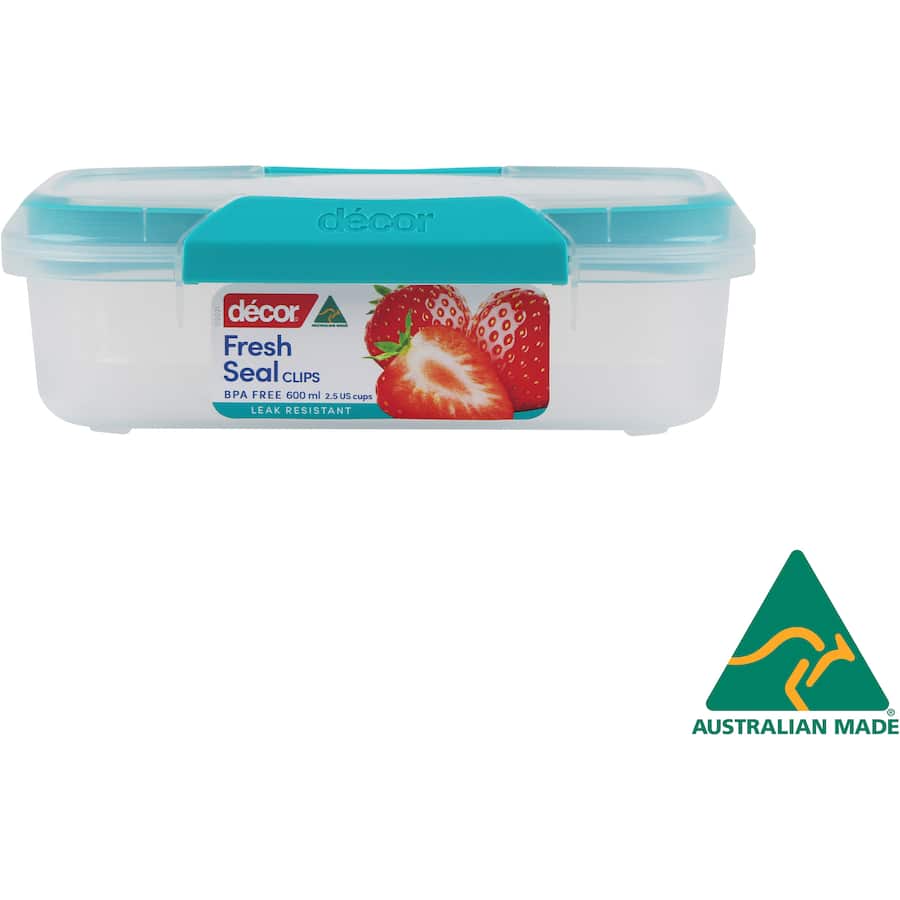 Decor Fresh Seal Container Clips Oblong 600mL