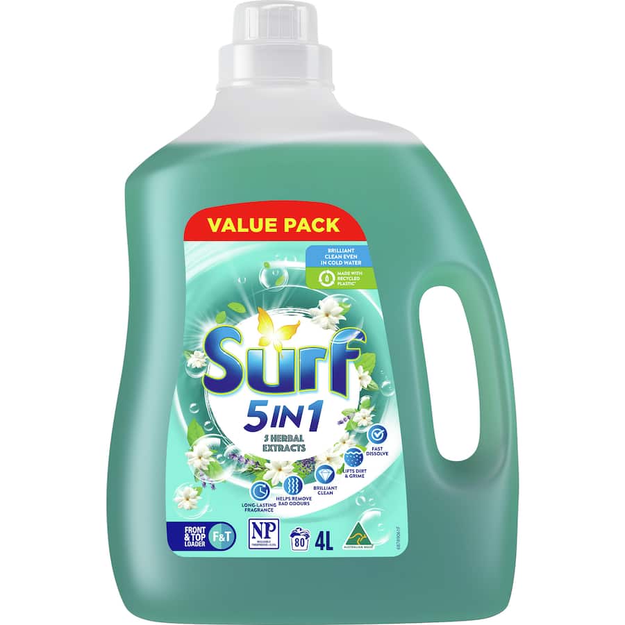 Surf Laundry Liquid 5 In 1 Herbals 4L