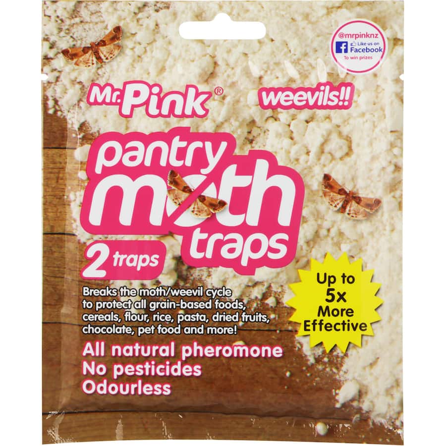 Mr Pink Insect Control Pantry Moth Trap, an eco-friendly solution using pheromones to capture pantry moths effectively.